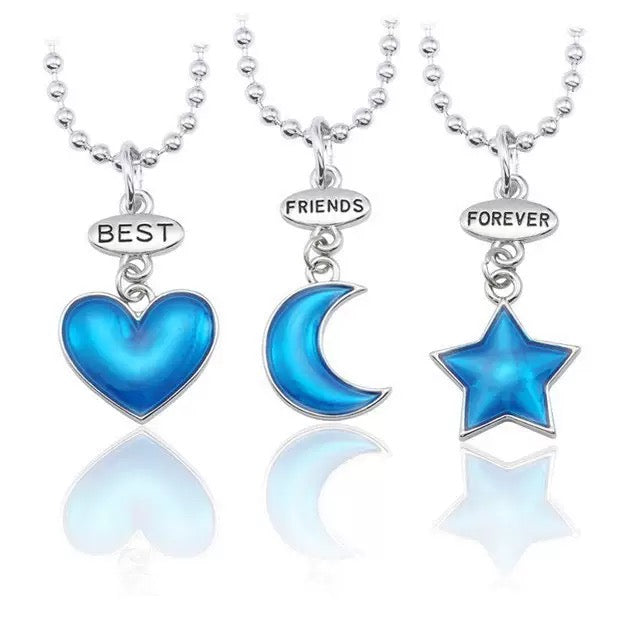 Three Besties Heart, Moon, Star