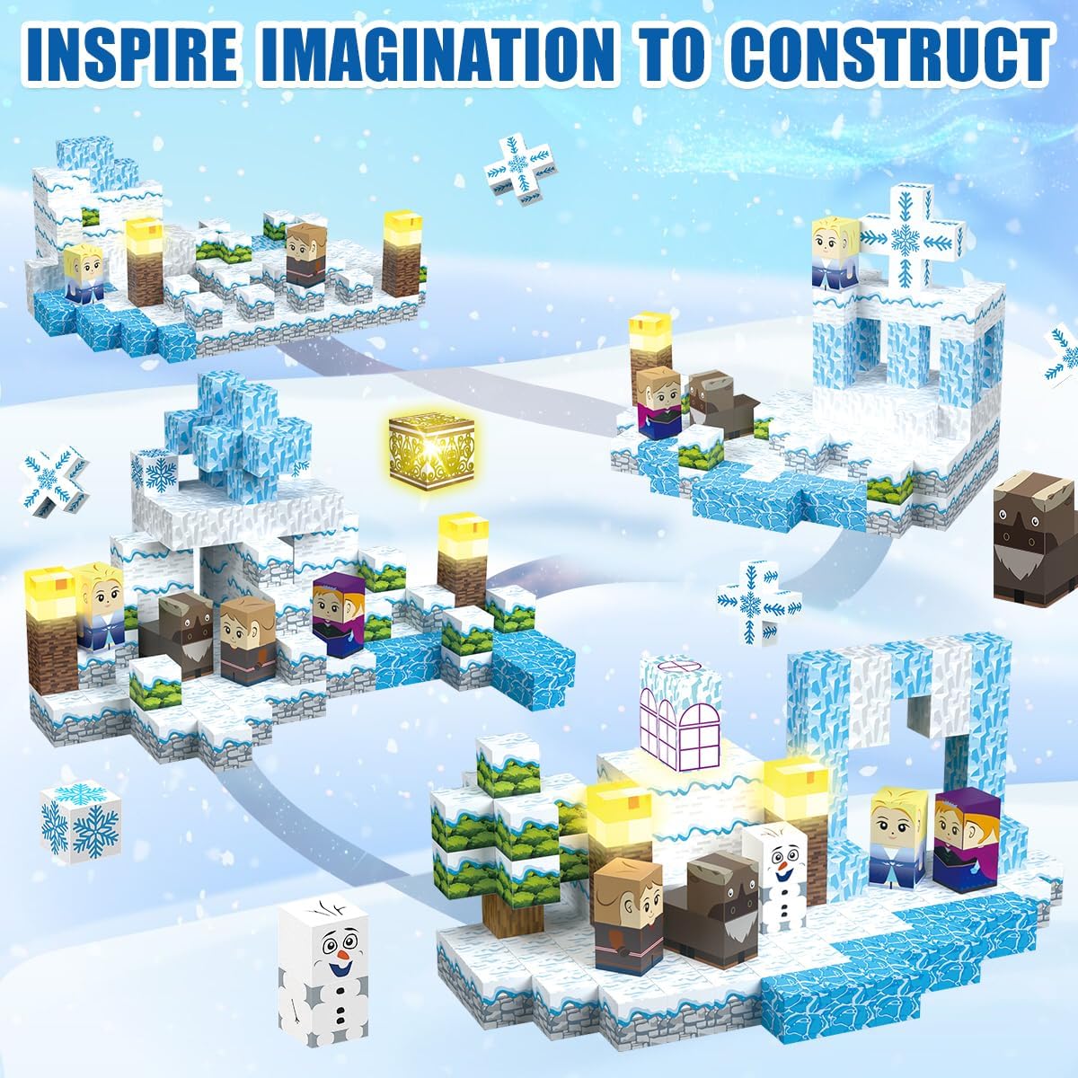 Magnetic Building Blocks--200pcs Frozen Theme
