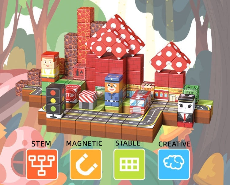 Fire Fighter Magnetic Building Cube