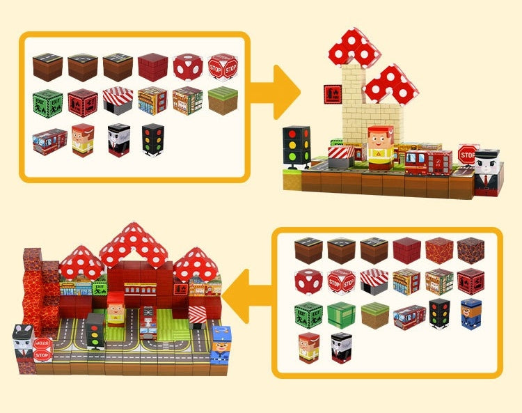 Fire Fighter Magnetic Building Cube