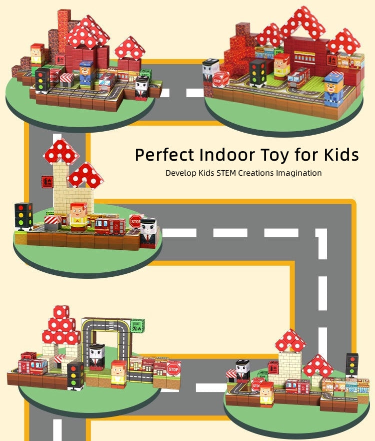 Fire Fighter Magnetic Building Cube
