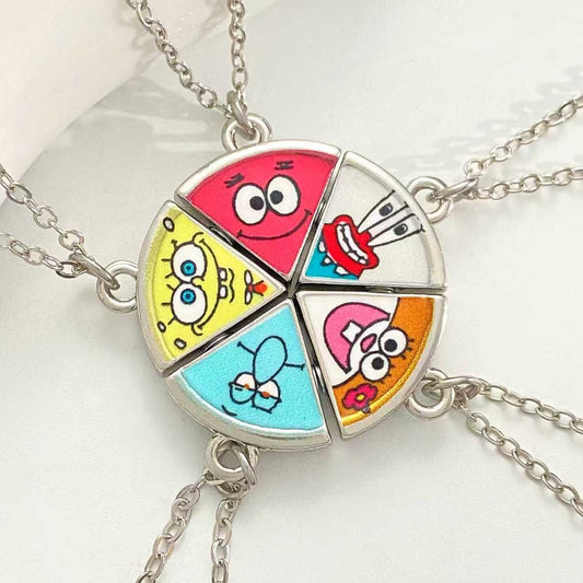 5 Besties  Cartoon Character Circular Puzzle