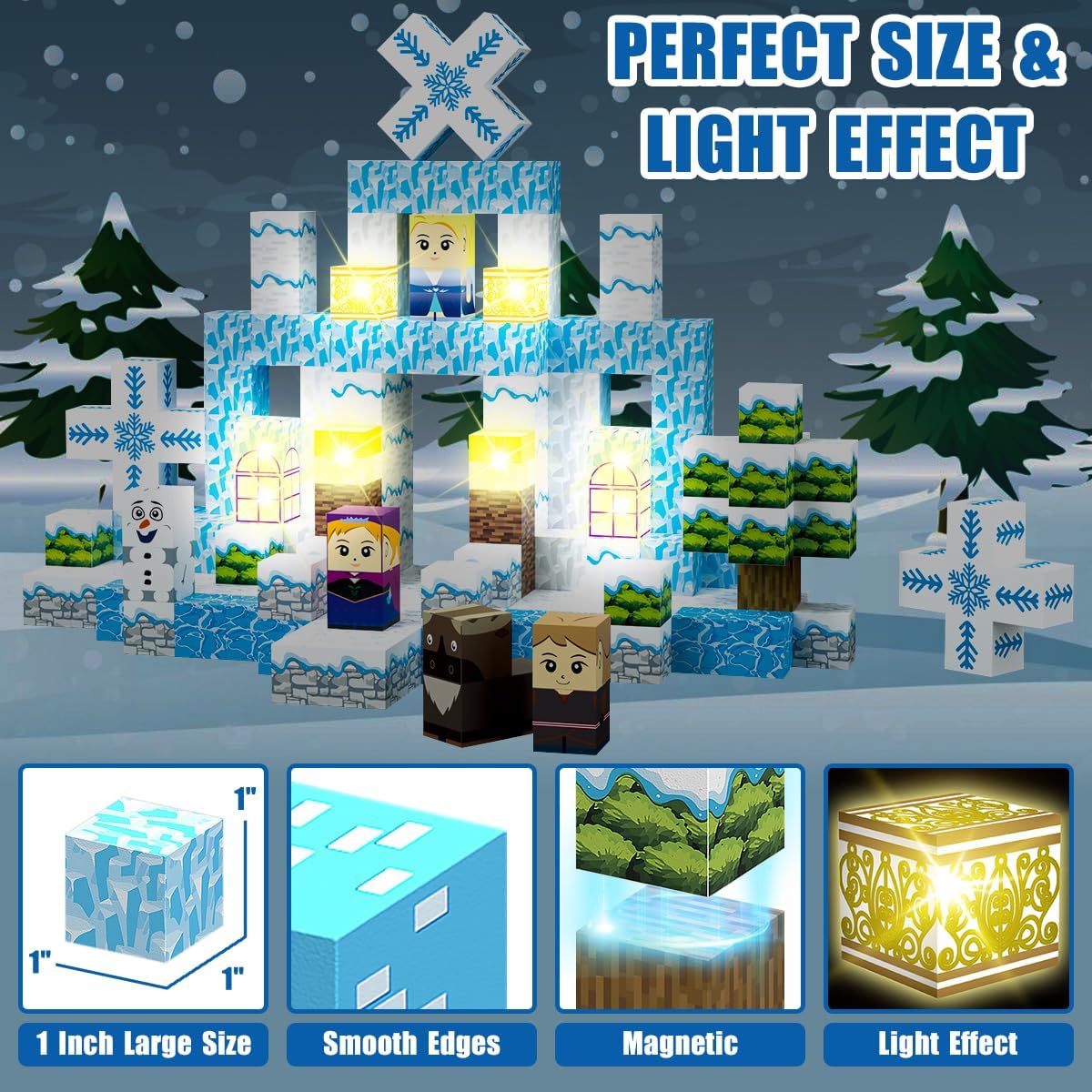 Magnetic Building Blocks--200pcs Frozen Theme