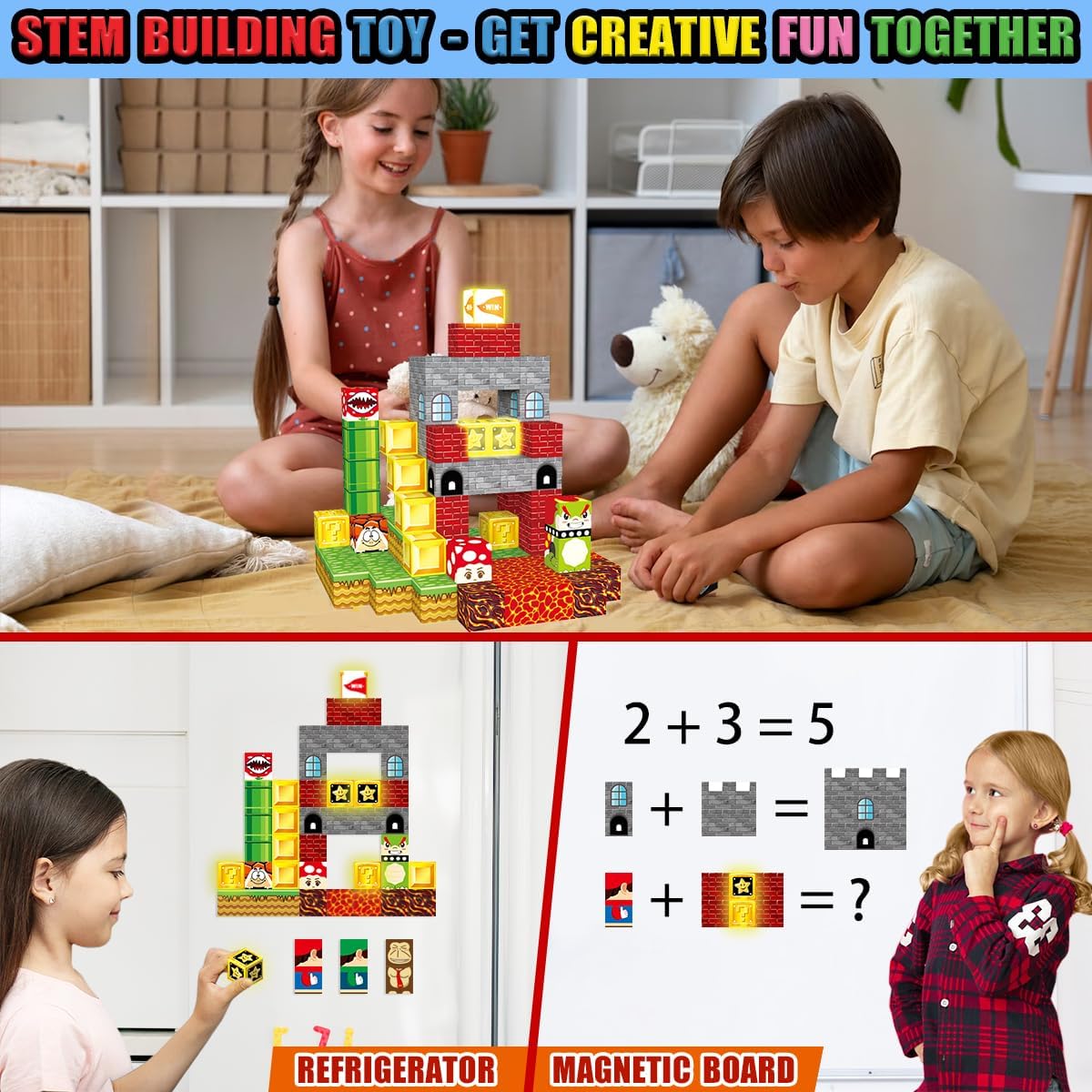 Magnetic Blocks Building Toys Game Adventure Theme