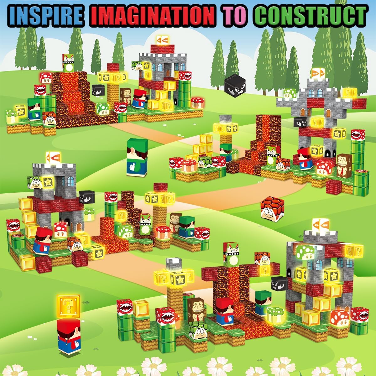Magnetic Blocks Building Toys Game Adventure Theme
