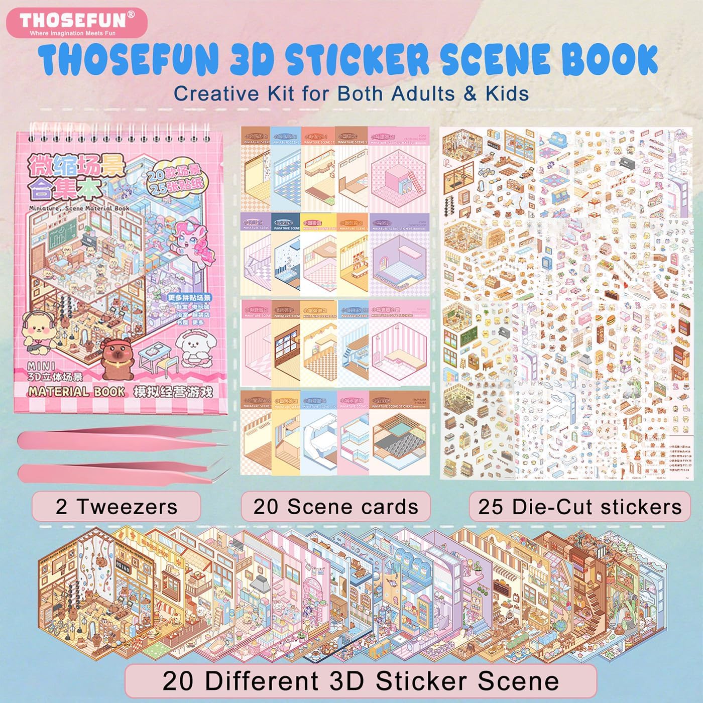 Miniature Scenery Sticker Book