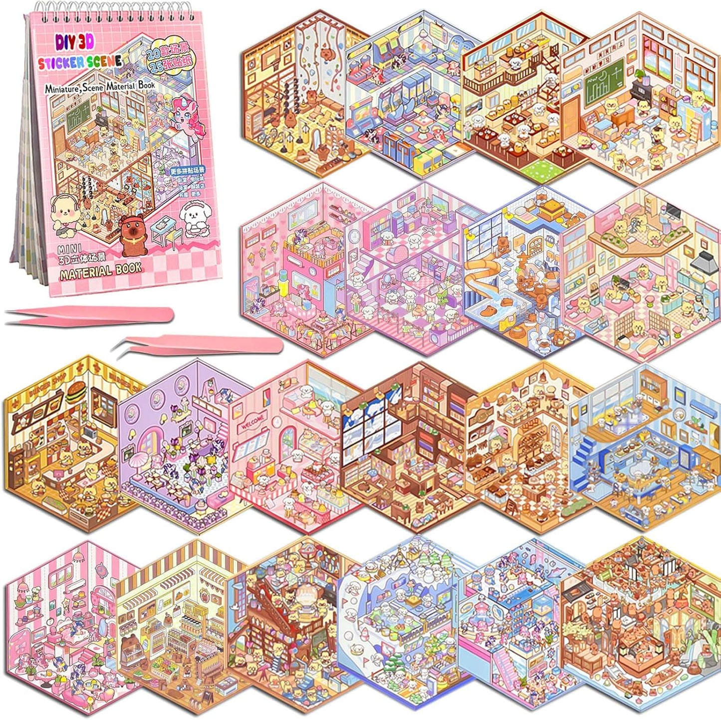 Miniature Scenery Sticker Book