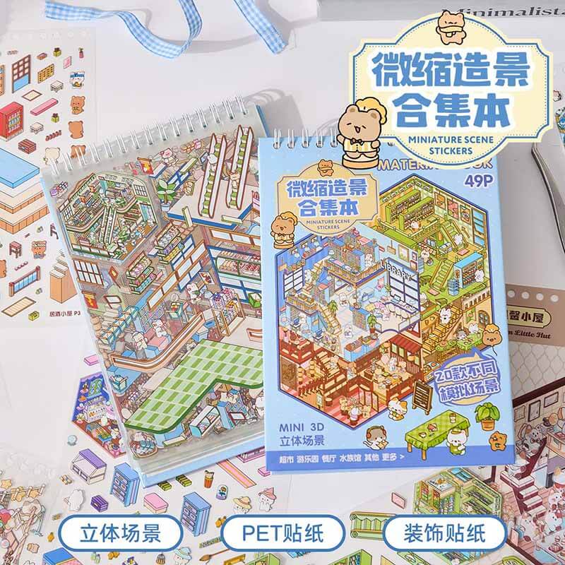 Miniature Scenery Sticker Book
