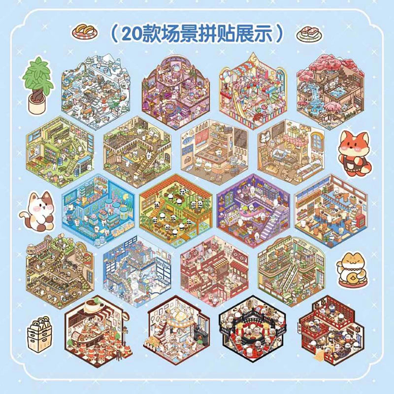 Miniature Scenery Sticker Book